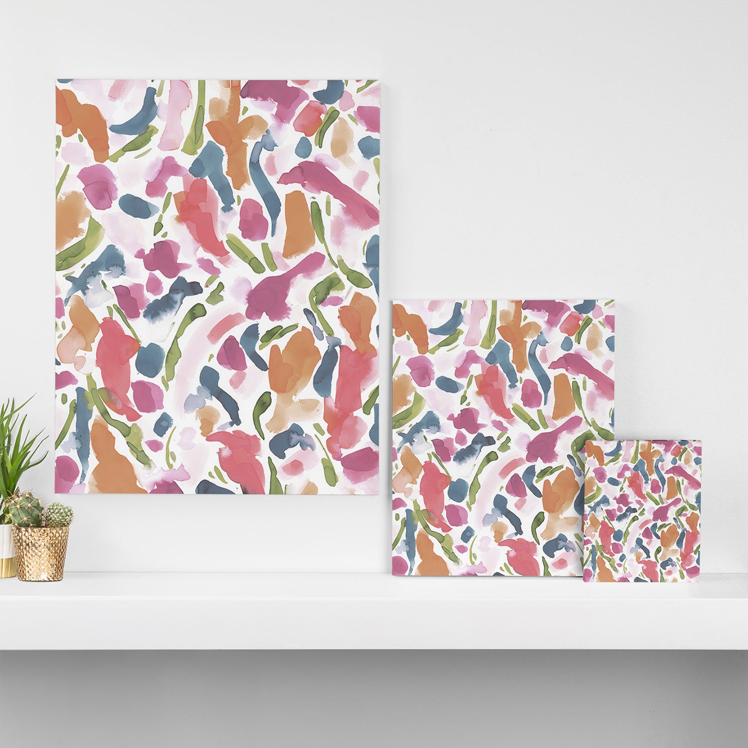 Synthesis Raspberry Canvas Print Gallery Image 3