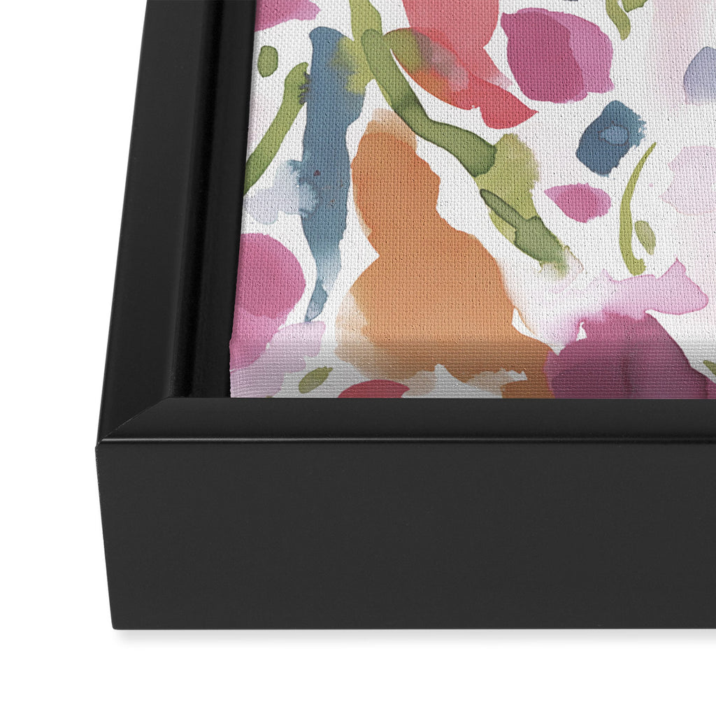 Synthesis Raspberry Framed Canvas Print Gallery Image 3