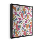 Synthesis Raspberry Framed Canvas Print Gallery Image 2