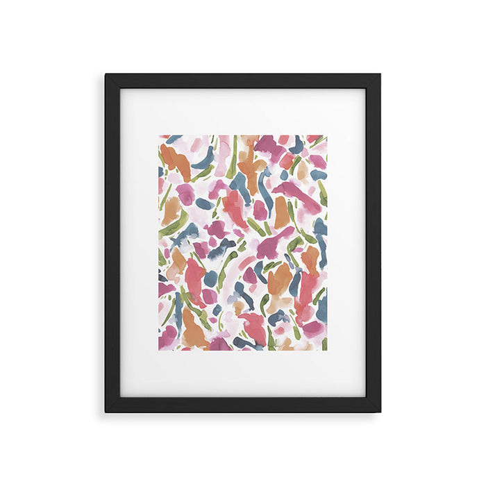 Synthesis Raspberry Framed Art Print Gallery Image 1