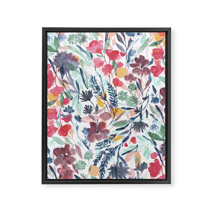 Upside Floral Deep Framed Canvas Print Gallery Image 1