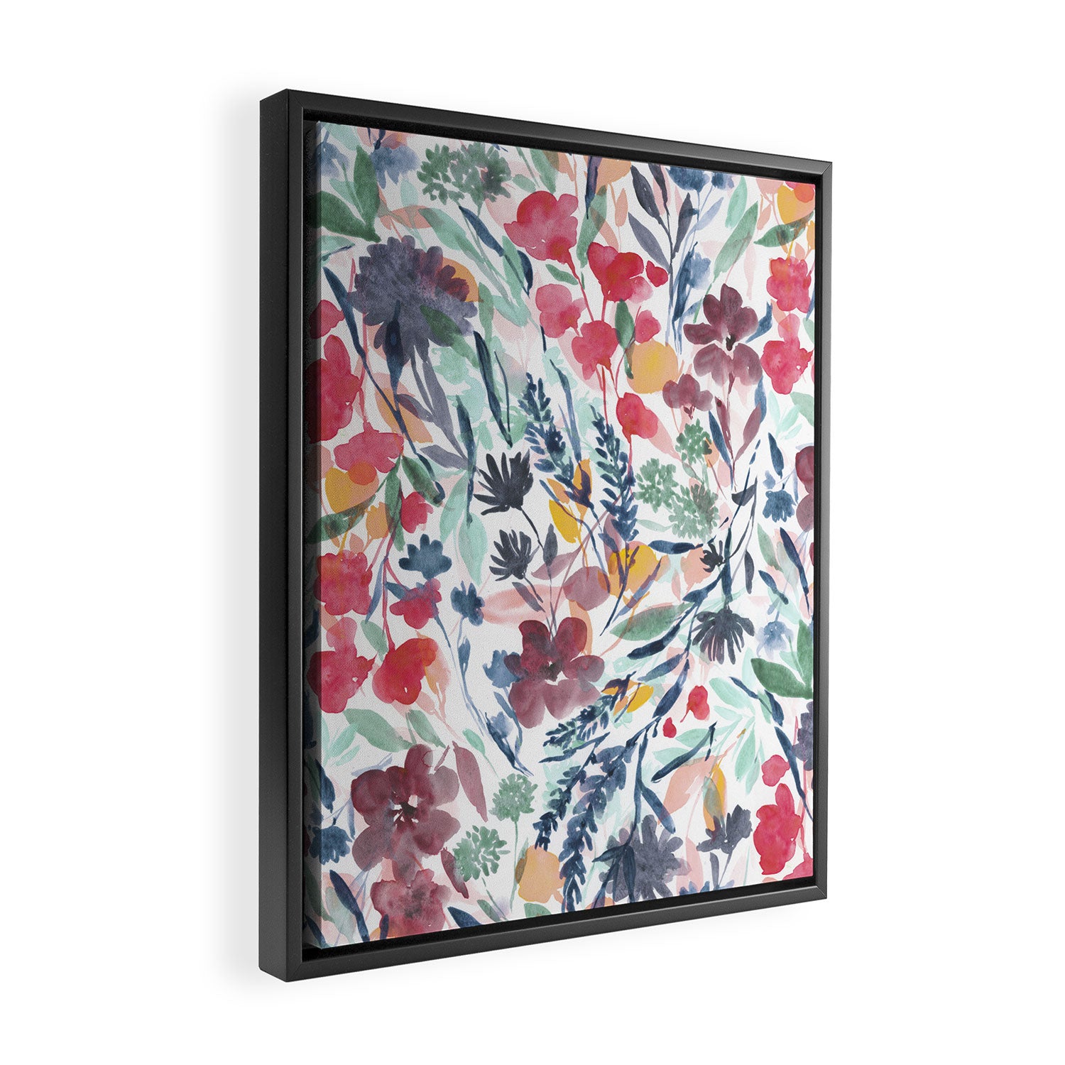 Upside Floral Deep Framed Canvas Print Gallery Image 2