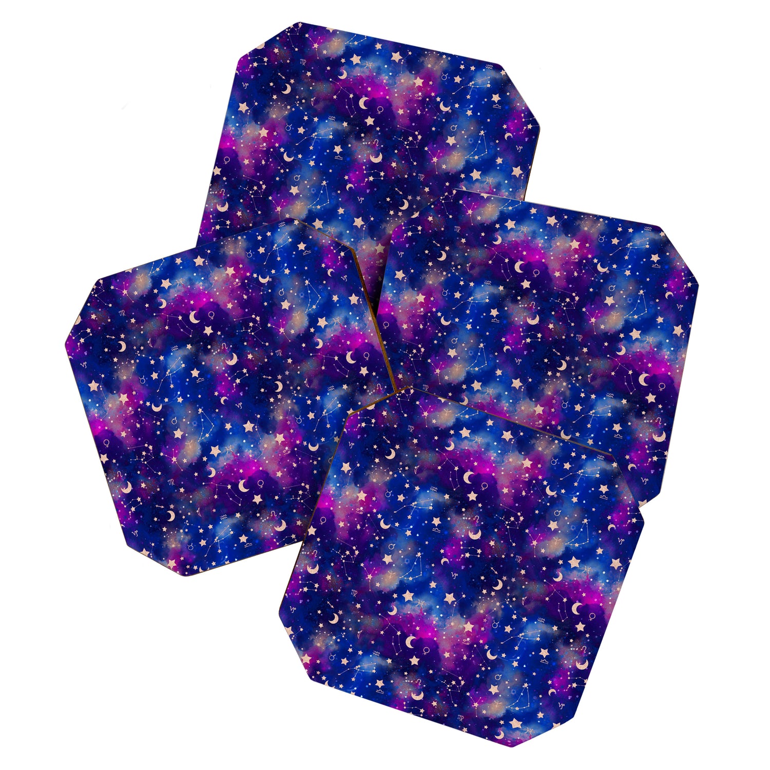 Zodiac - Watercolor Dark Coaster Gallery Image 1
