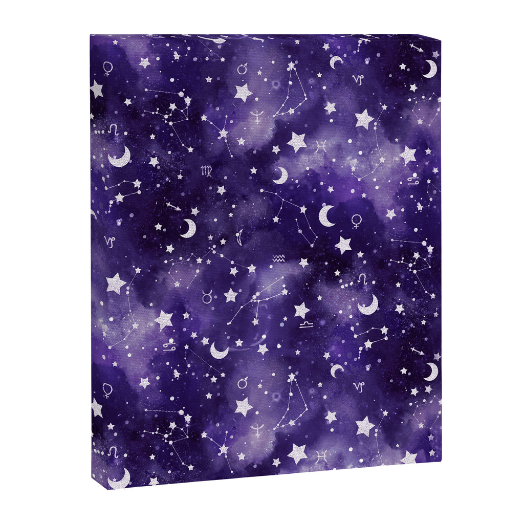 Zodiac Watercolor Ultraviolet Canvas Print Gallery Image 8