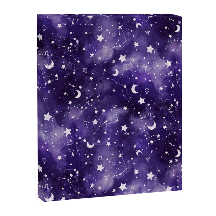 Zodiac Watercolor Ultraviolet Canvas Print Gallery Image 1