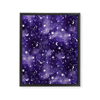 Zodiac Watercolor Ultraviolet Framed Canvas Print Gallery Image 8