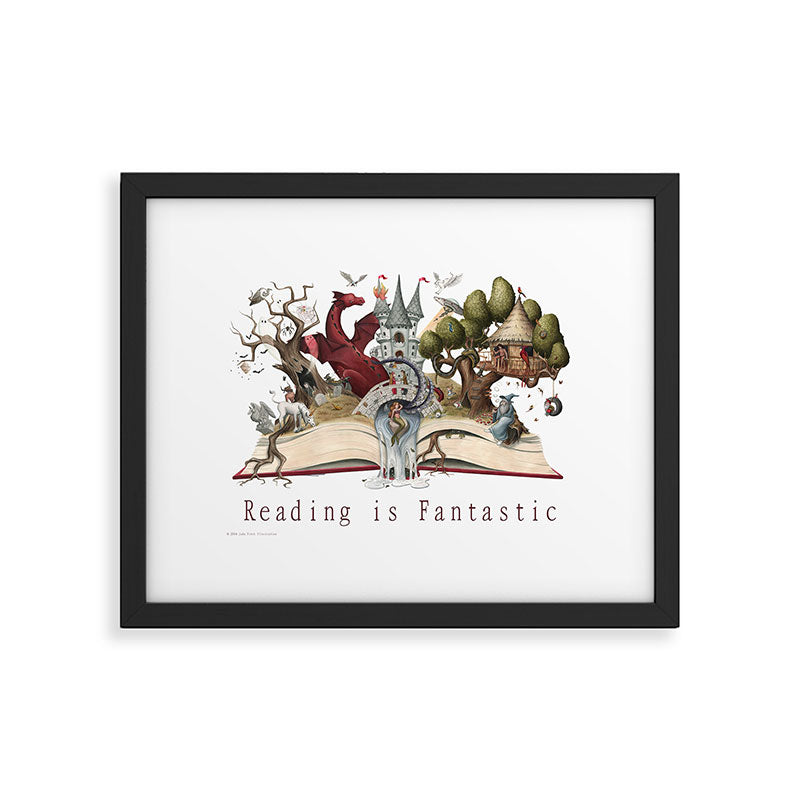 Reading is Fantastic Framed Art Print Gallery Image 5