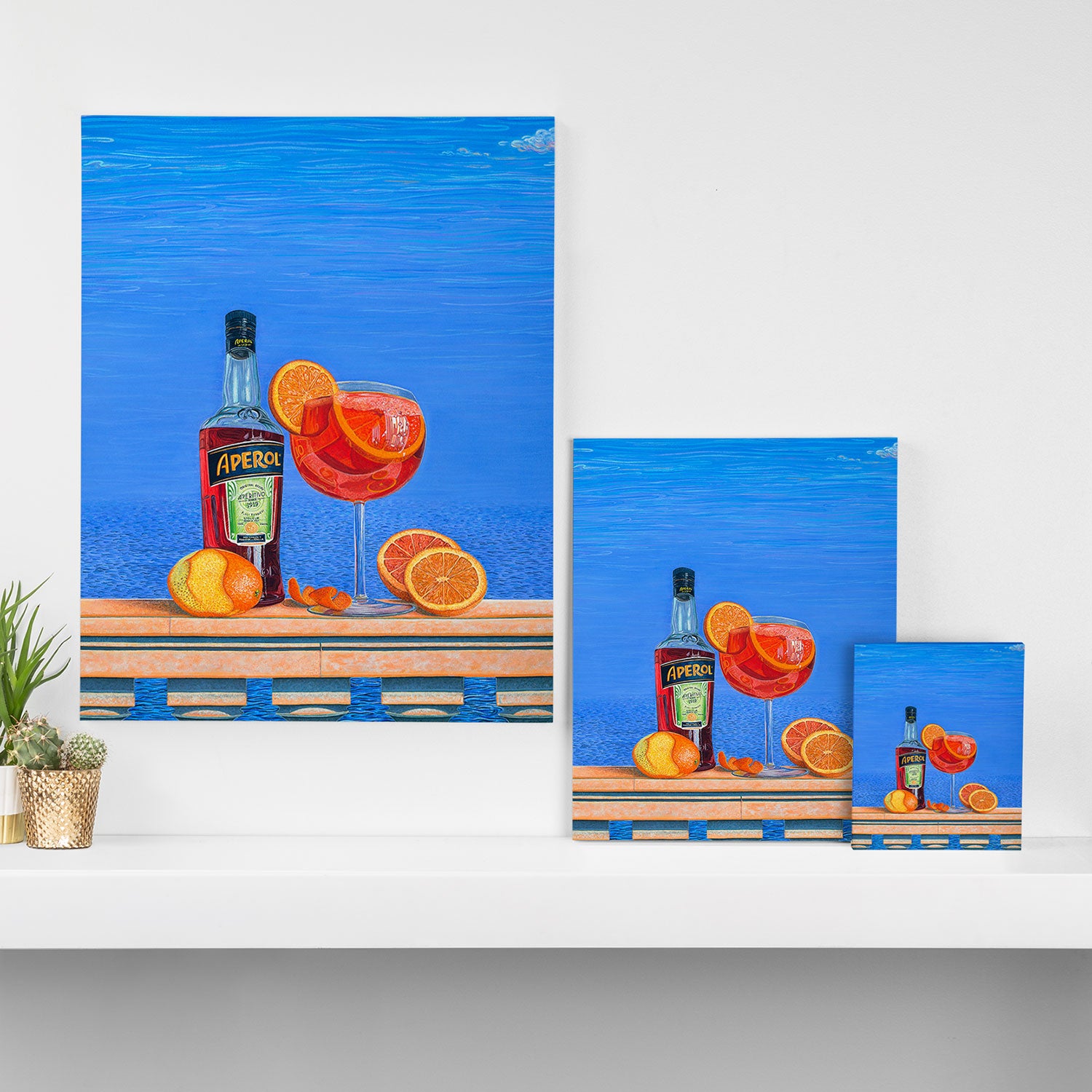 Aperol Spritz at Sunset in Italy Canvas Print Gallery Image 3