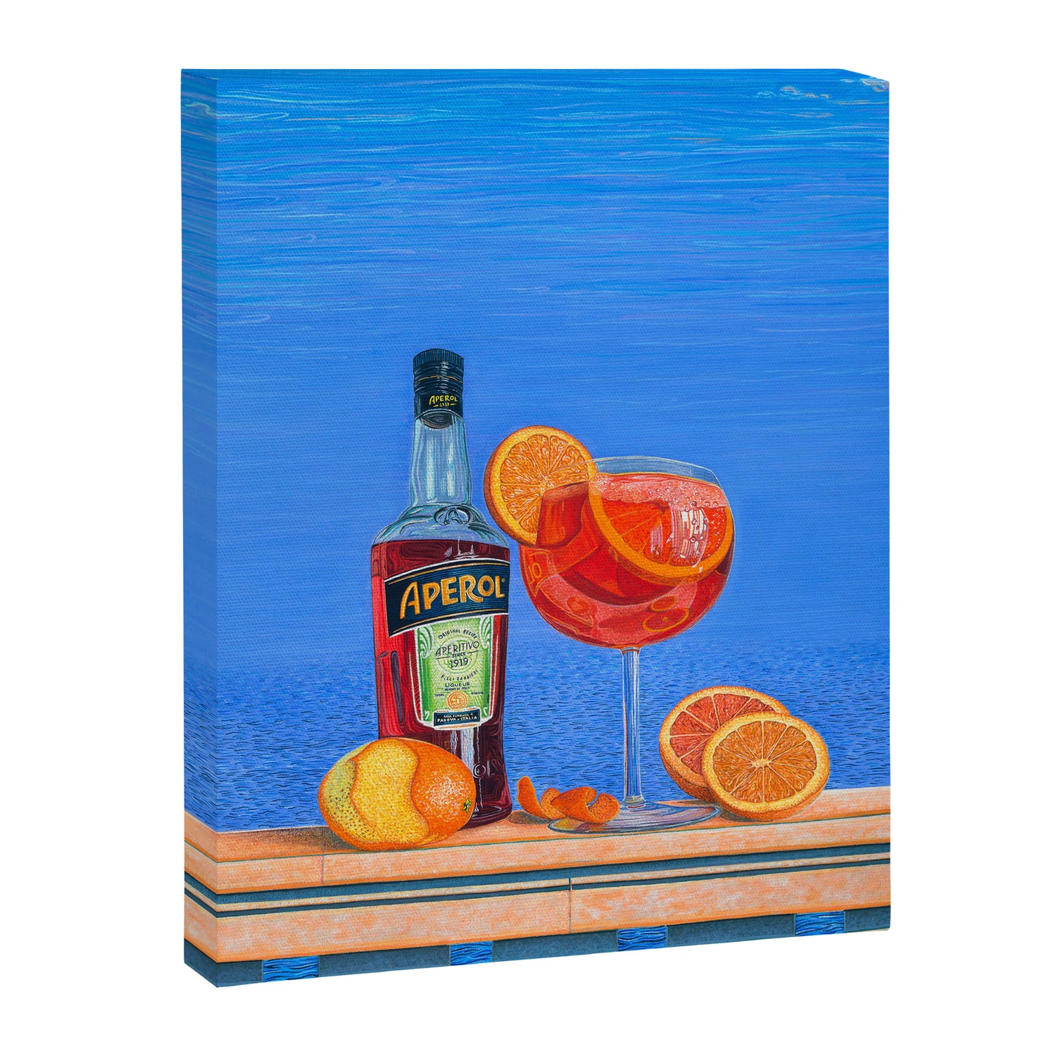 Aperol Spritz at Sunset in Italy Canvas Print Gallery Image 3