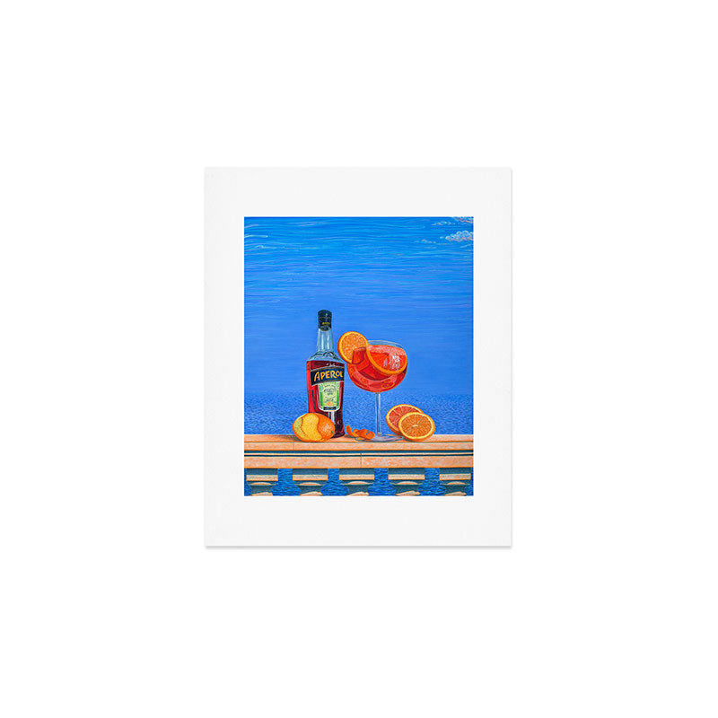 Aperol Spritz At Sunset In Italy Art Print
