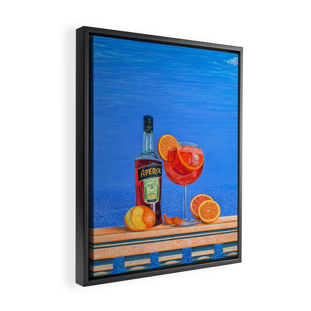Aperol Spritz at Sunset in Italy Framed Canvas Print Gallery Image 2