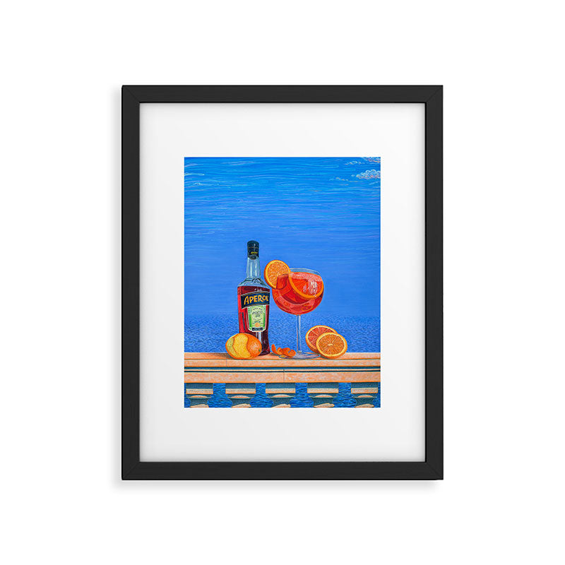 Aperol Spritz at Sunset in Italy Framed Art Print Gallery Image 1