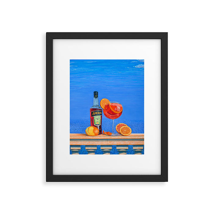 Aperol Spritz at Sunset in Italy Framed Art Print Gallery Image 1