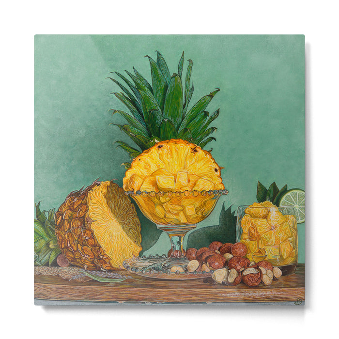 Hawaiian Pineapple and Glass Metal Print Gallery Image 1