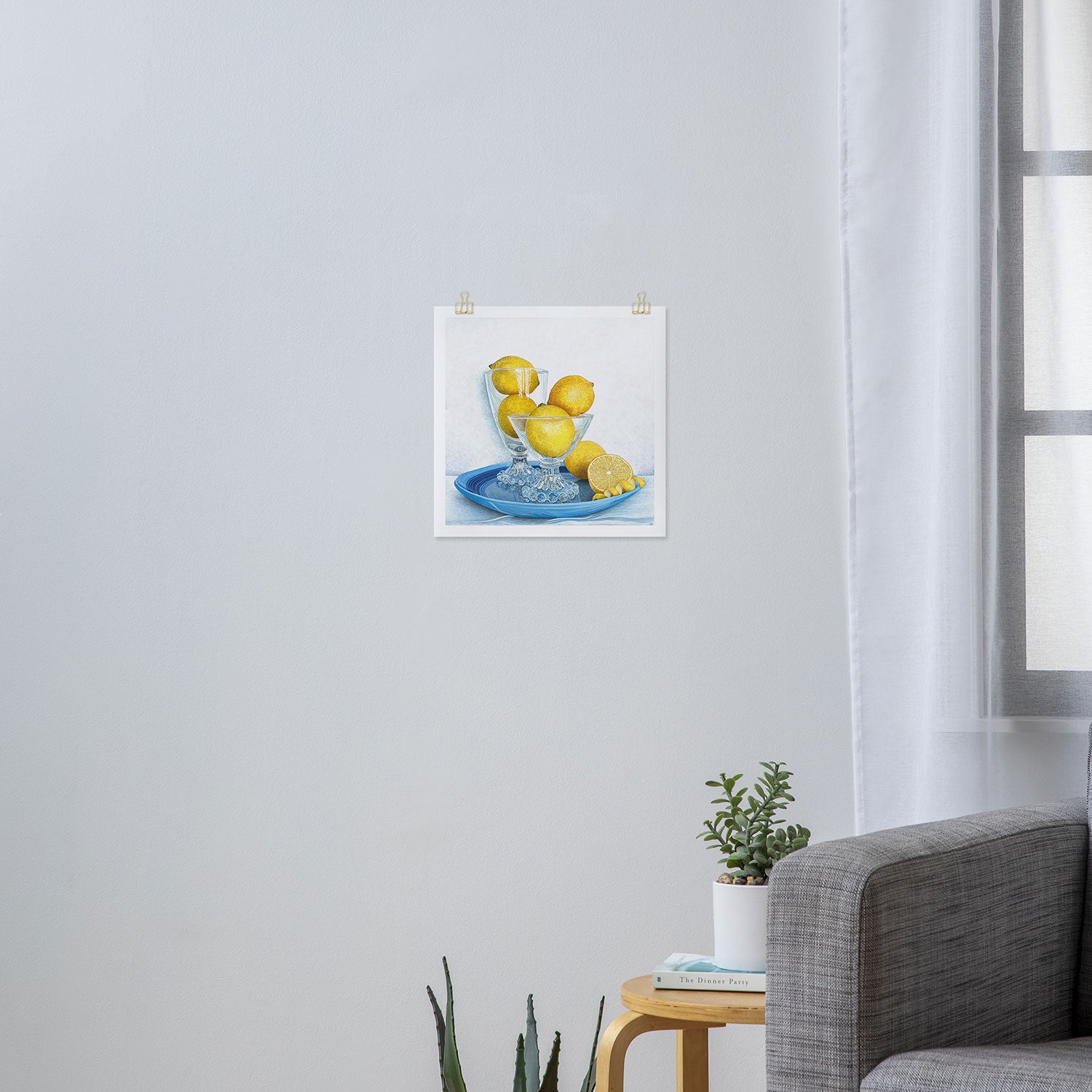 Lemons and Glass Art Print Gallery Image 3