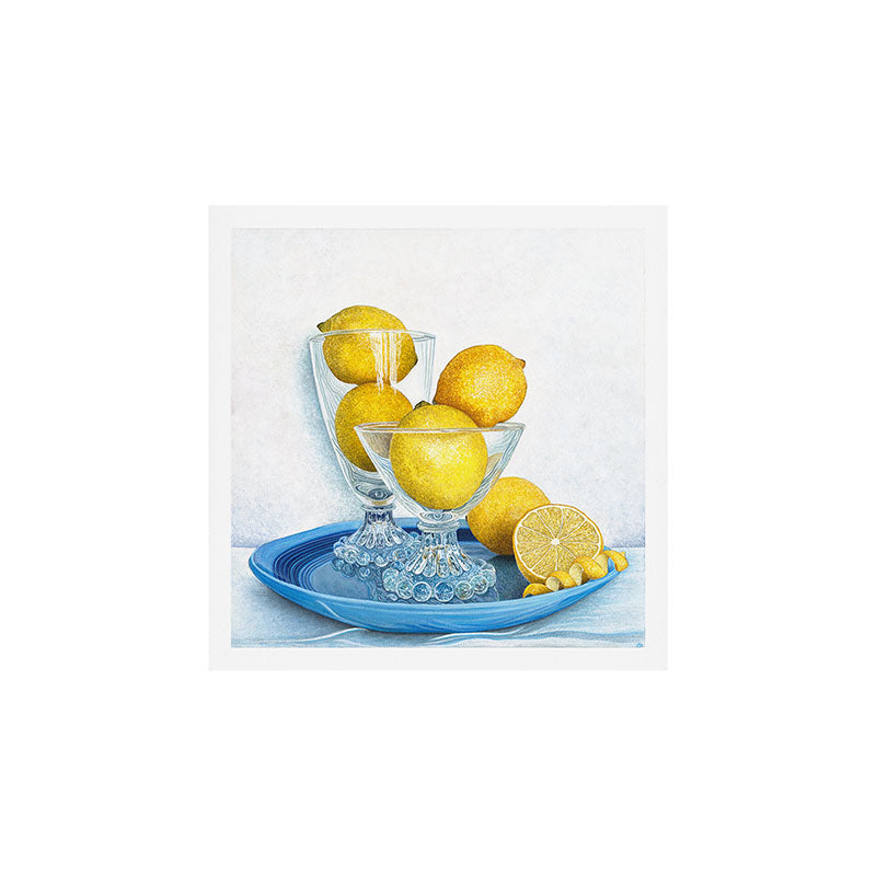 Lemons and Glass Art Print Gallery Image 1