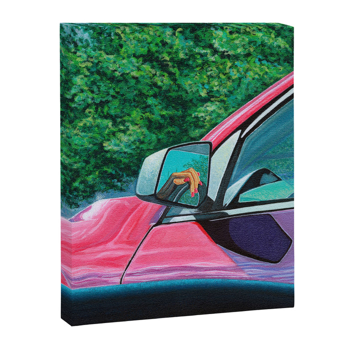 Pink Nails and Car on the New Jersey Turnpike Canvas Print Gallery Image 1