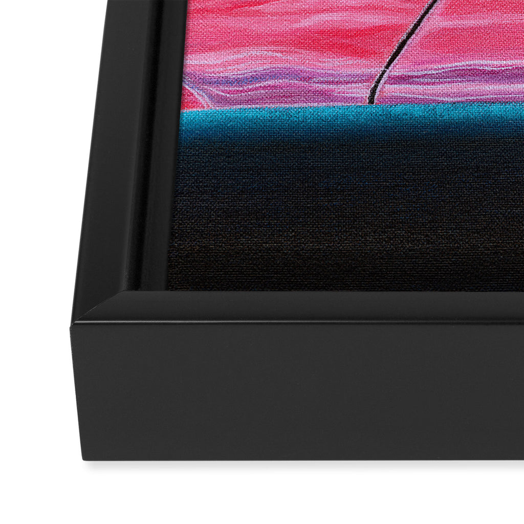 Pink Nails and Car on the New Jersey Turnpike Framed Canvas Print Gallery Image 3