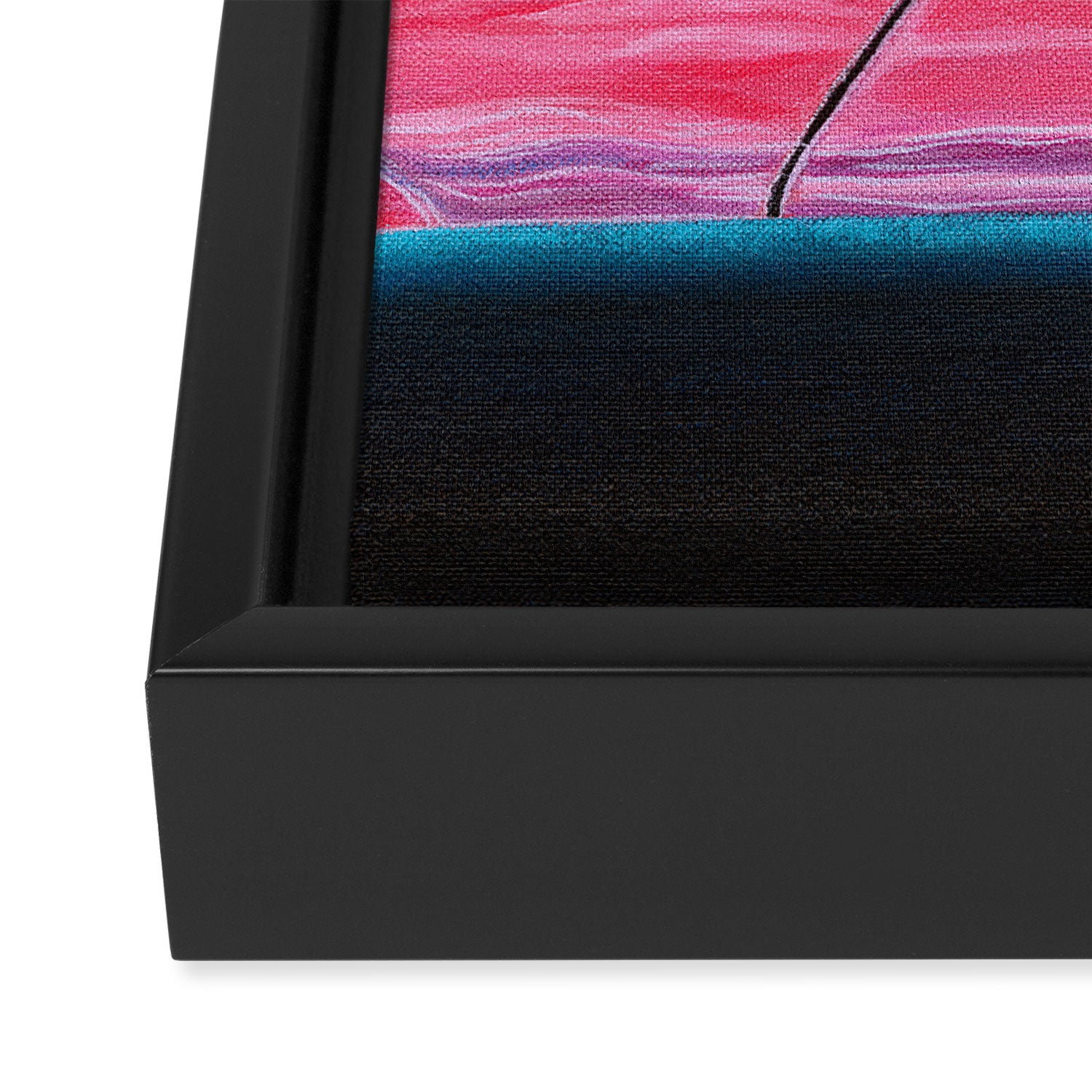 Pink Nails and Car on the New Jersey Turnpike Framed Canvas Print Gallery Image 3