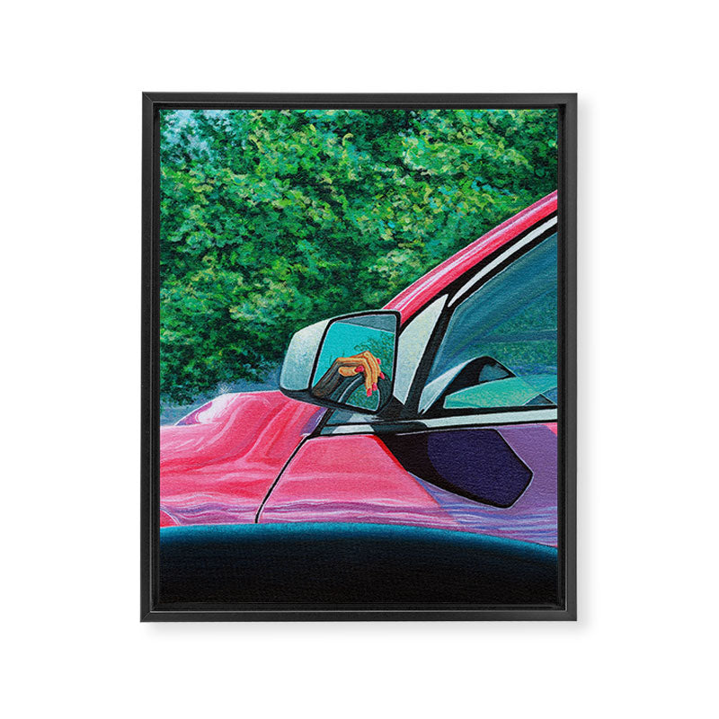 Pink Nails and Car on the New Jersey Turnpike Framed Canvas Print Gallery Image 6