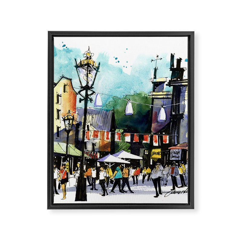 Amsterdam Street Life Framed Canvas Print Gallery Image 8