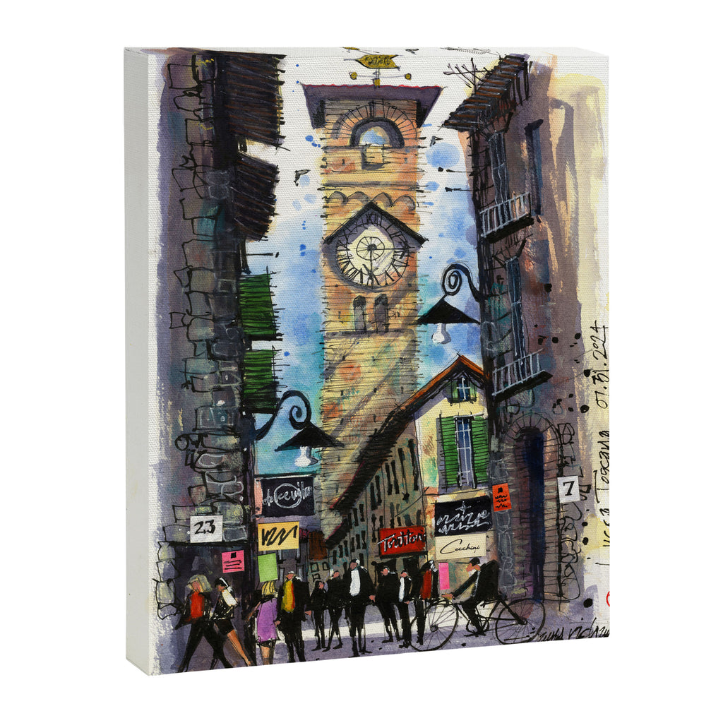 Lucca Clock Tower Canvas Print Gallery Image 6