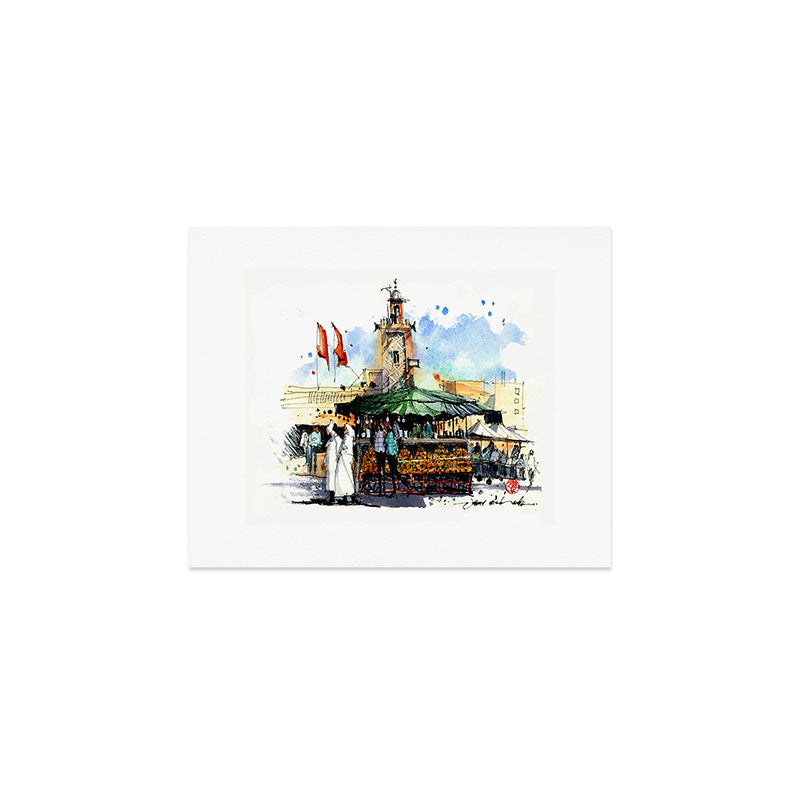 Market Stall, Jemaa el-Fnaa, Marrakesh Art Print Gallery Image 1