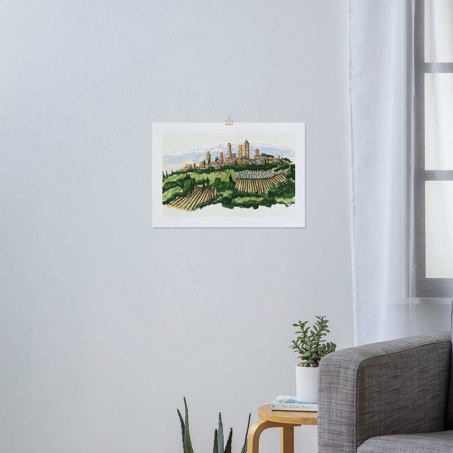 San Gimignano Landscape Art Print Gallery Image 3