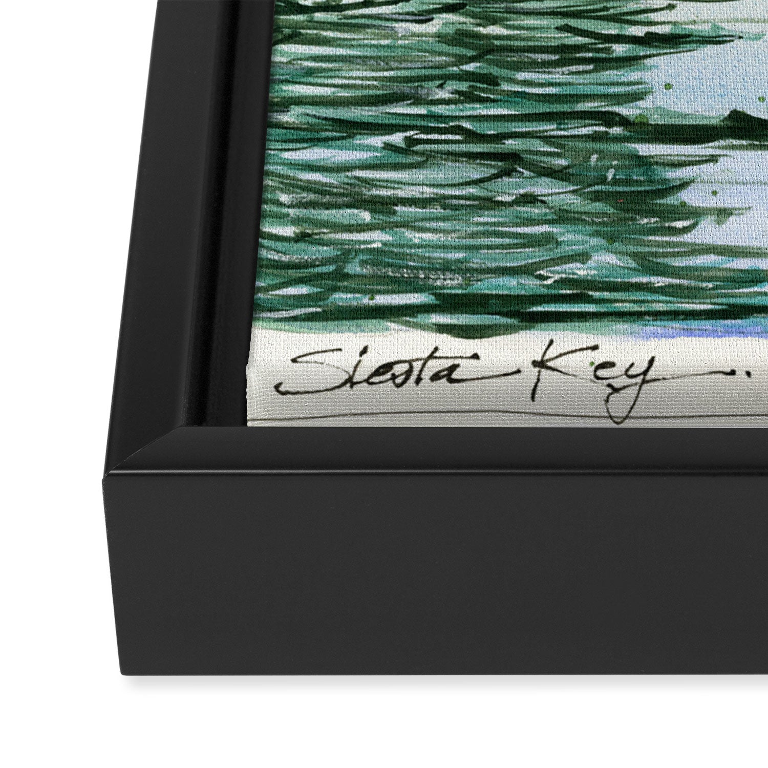 Siesta Key View to Big Pass Framed Canvas Print Gallery Image 3