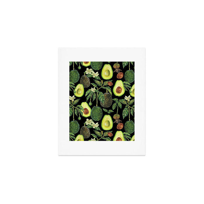 Avocado Fruit Plants - black Art Print Gallery Image 1
