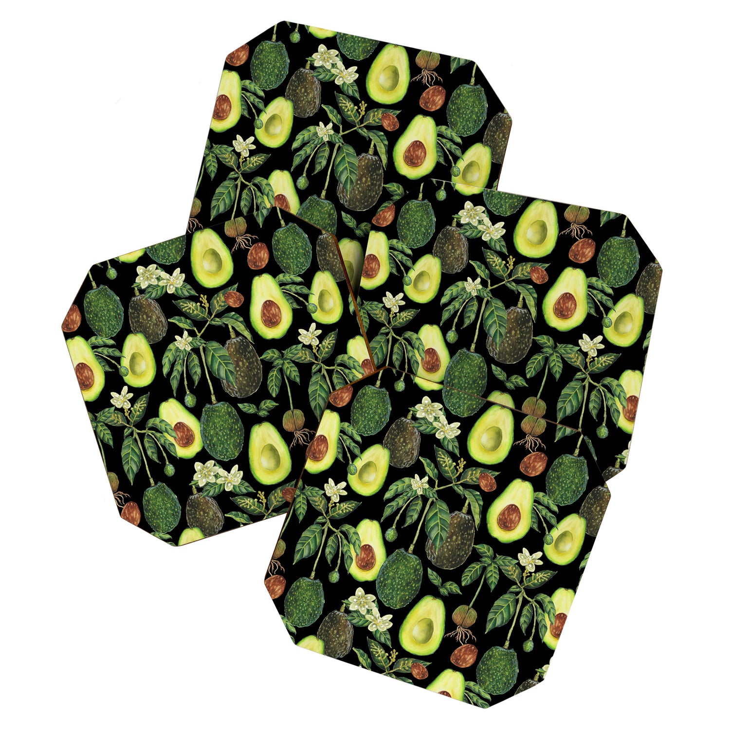 Avocado Fruit Plants - black Coaster Gallery Image 1