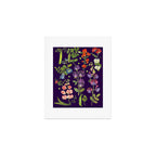 Beautiful Pea Flowers and Peas - dark Art Print Gallery Image 1