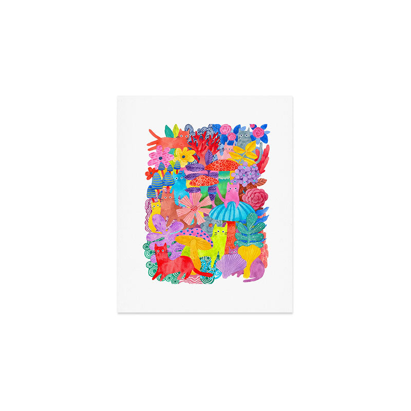Cute Cats Hide and Seek Art Print Gallery Image 1