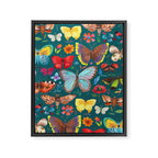 Cutie Butterfly Family - darkbg Framed Canvas Print Gallery Image 6