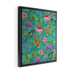 Floral Hummingbirds - BBG Framed Canvas Print Gallery Image 2