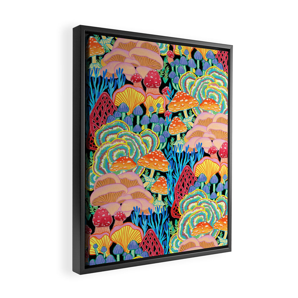Fungi World (Mushroom world) - BKBG Framed Canvas Print Gallery Image 2