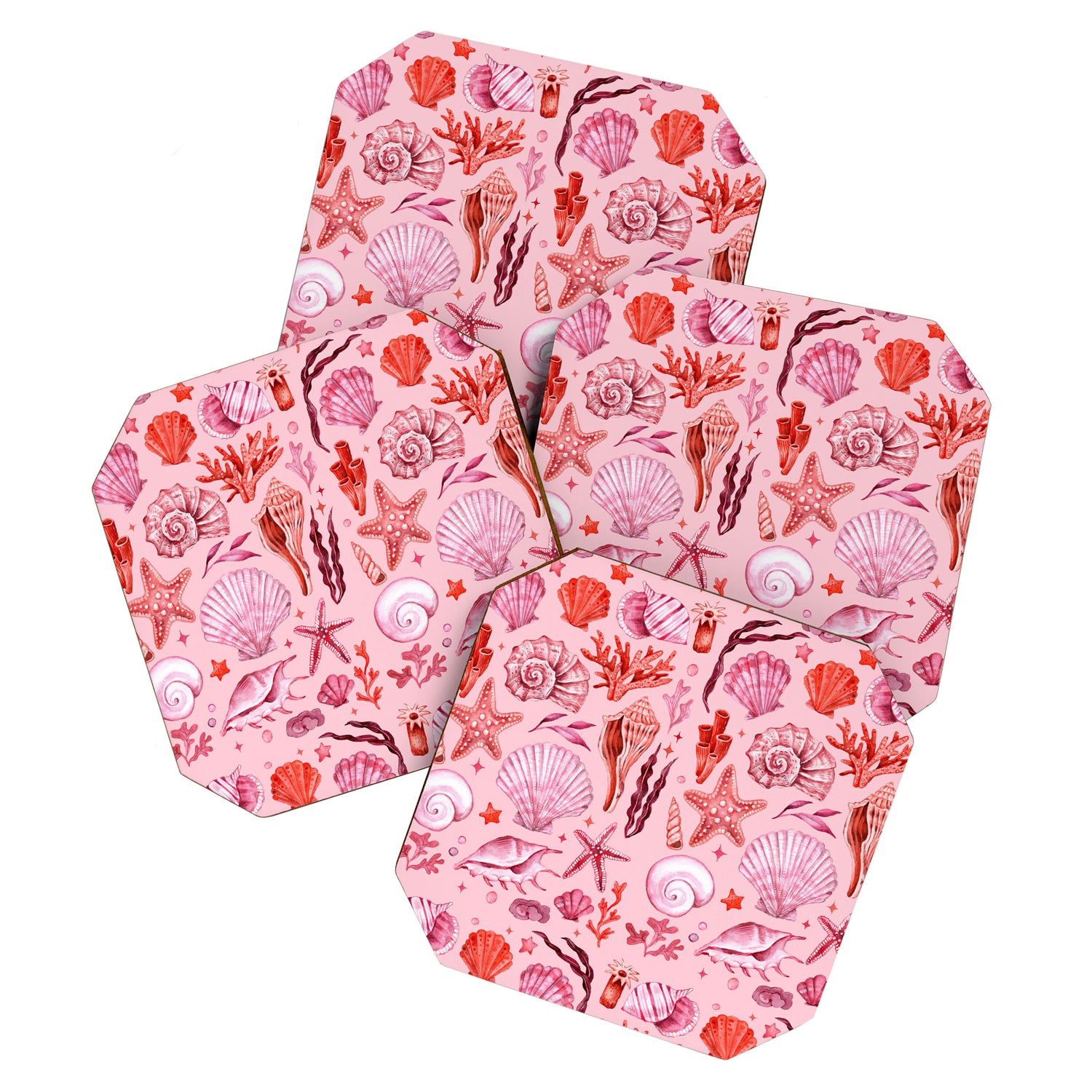 Girly Seashells Party Coaster Gallery Image 1