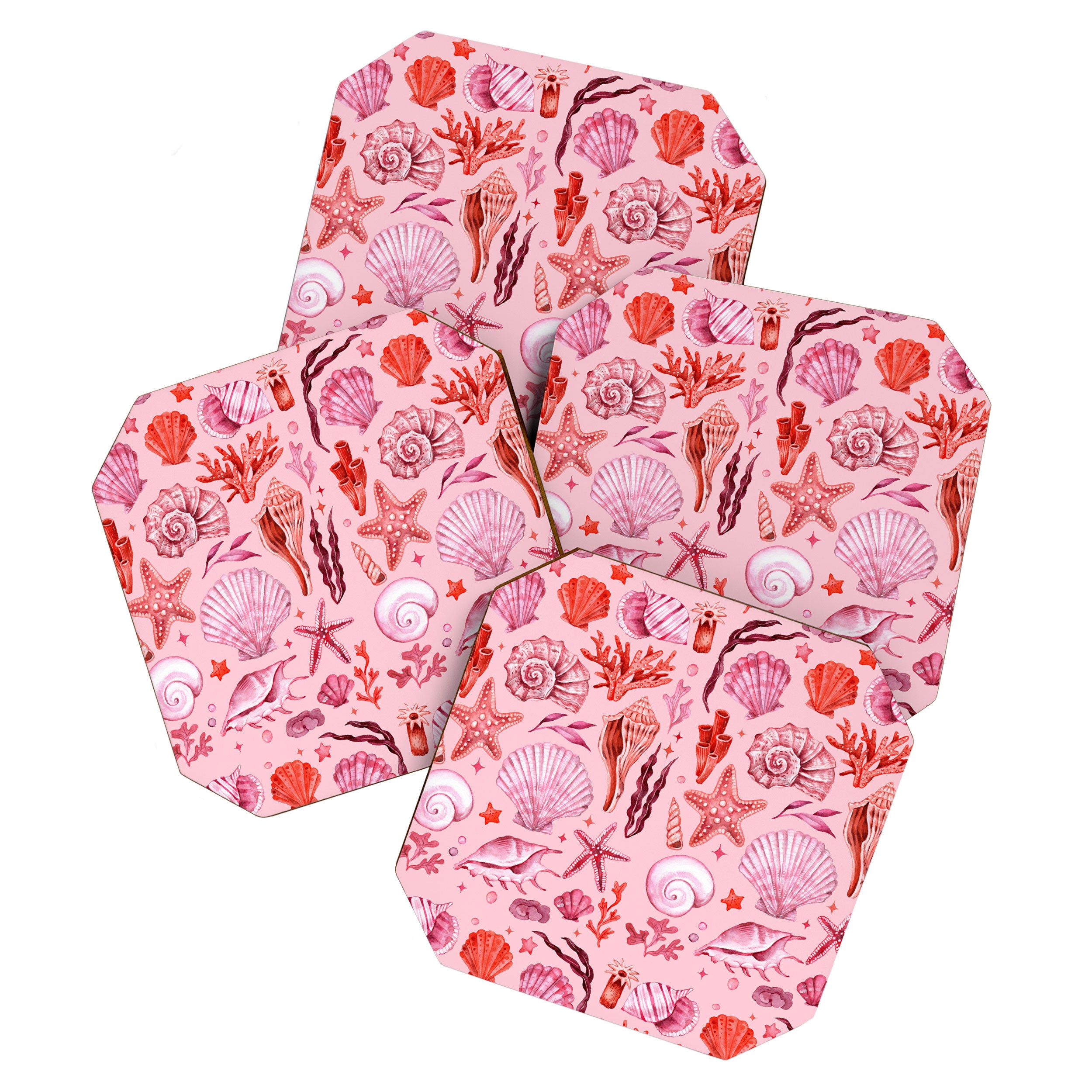 Girly Seashells Party Coaster Gallery Image 1