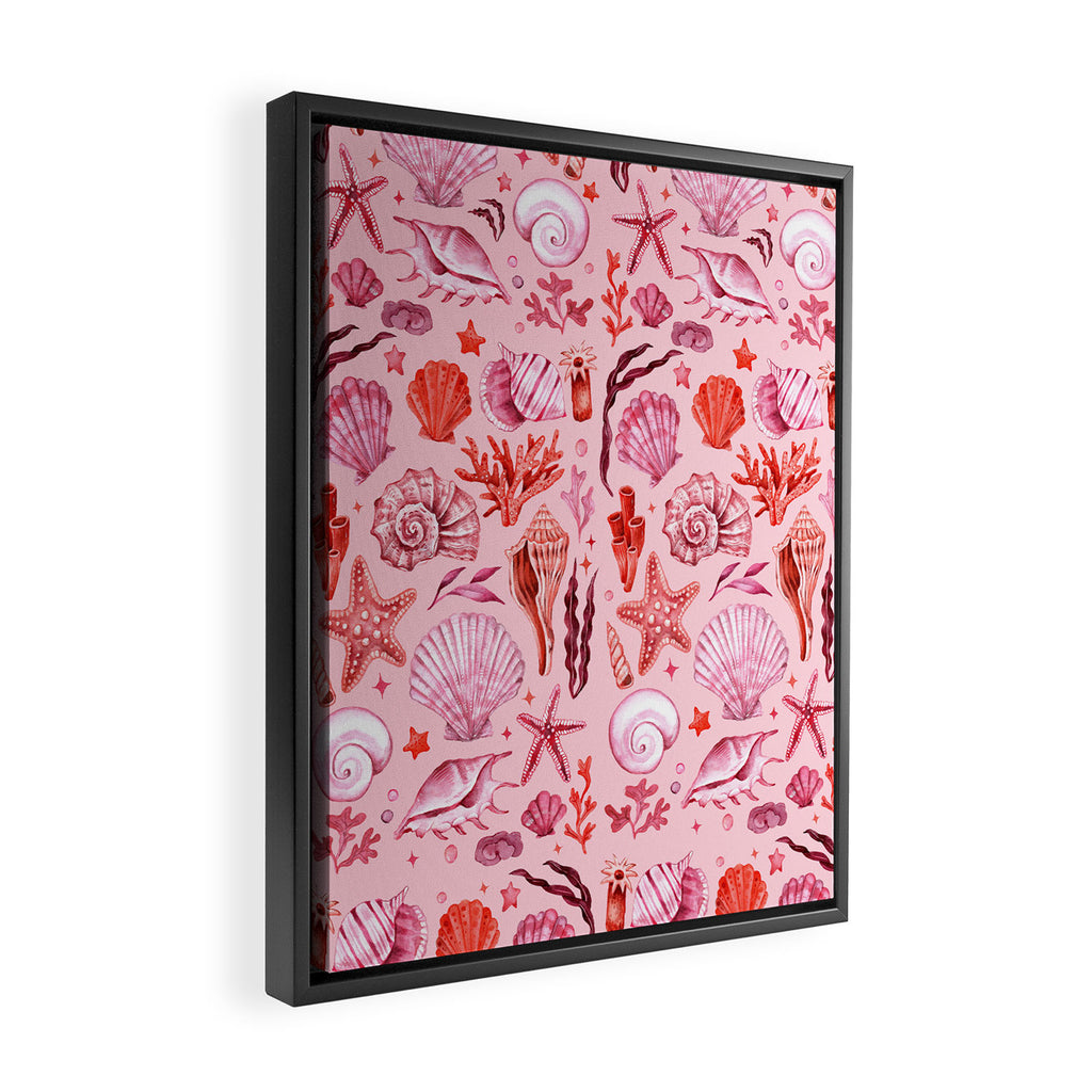 Girly Seashells Party Framed Canvas Print Gallery Image 2