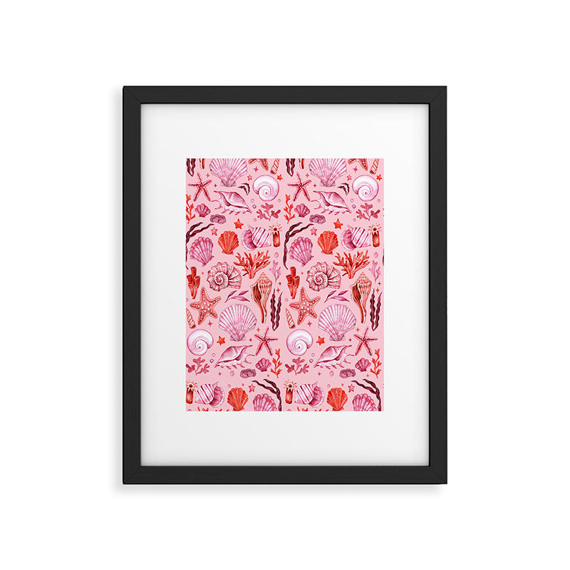 Girly Seashells Party Framed Art Print Gallery Image 5