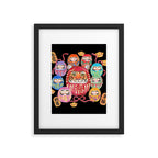 Japanese Tiger Daruma with small Darumas Framed Art Print Gallery Image 6