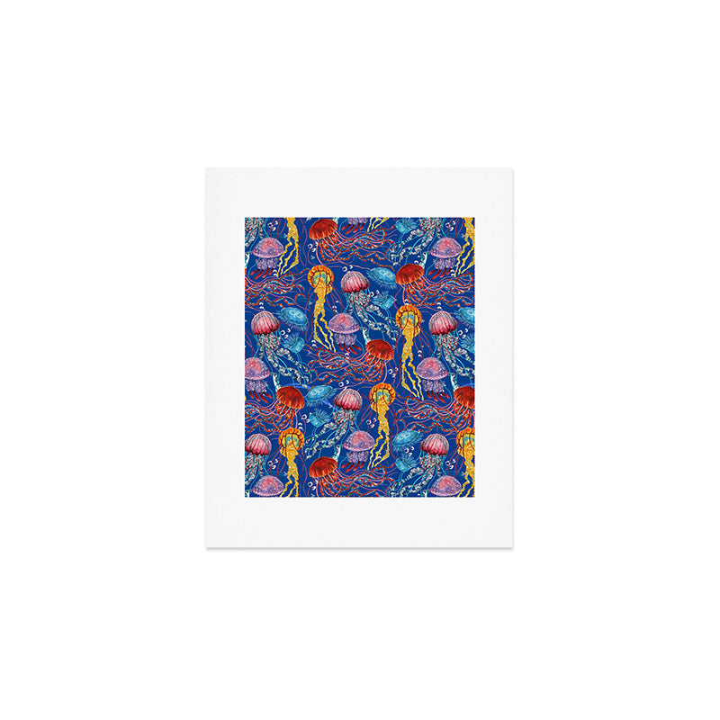 Jellyfish Collection - blue Art Print Gallery Image 1