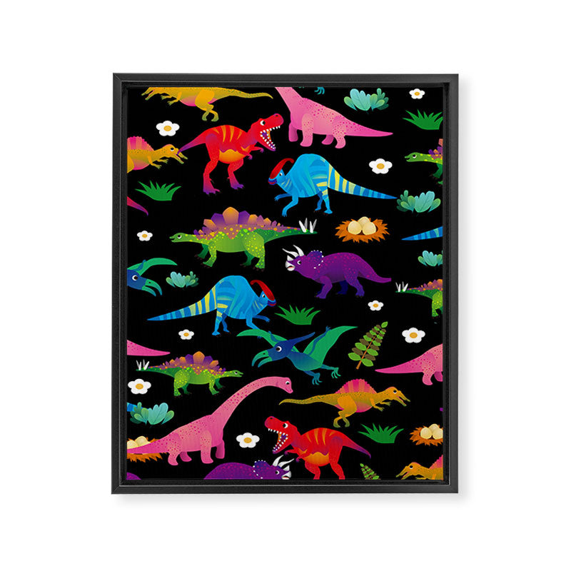 Joyful Dinosaurs World - BK Framed Canvas Print Gallery Image 6