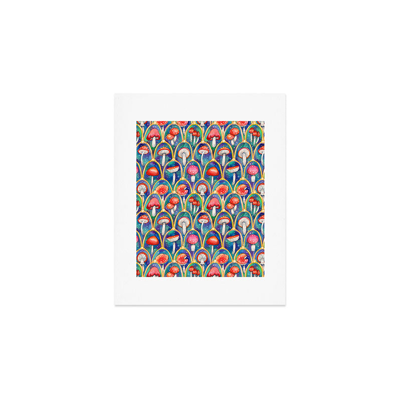 Luxury abstract mushroom pattern - original Art Print Gallery Image 1