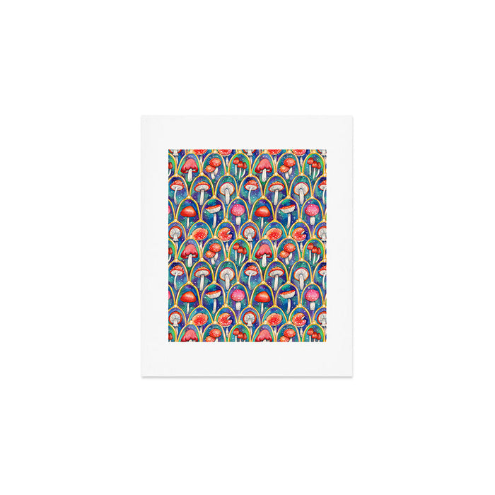 Luxury abstract mushroom pattern - original Art Print Gallery Image 1