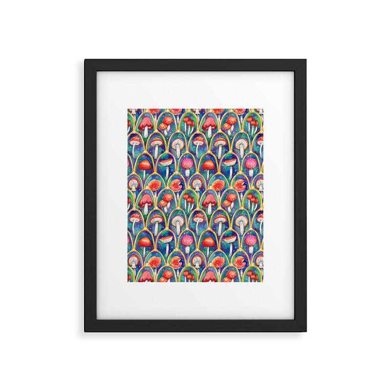 Luxury abstract mushroom pattern - original Framed Art Print Gallery Image 5