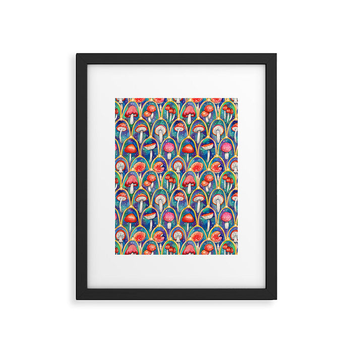 Luxury abstract mushroom pattern - original Framed Art Print Gallery Image 1
