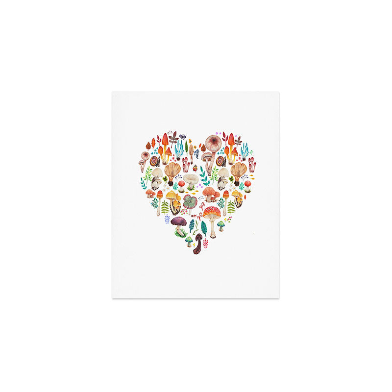 Mushroom heart Art Print Gallery Image 1