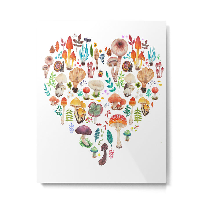 Mushroom heart Metal Print Gallery Image 1