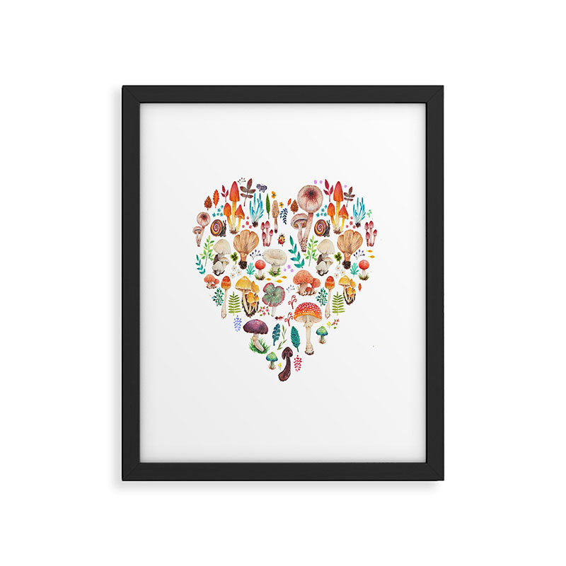 Mushroom heart Framed Art Print Gallery Image 6